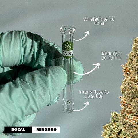 Piteira/Filtro de Vidro Tabu para Redução de Danos