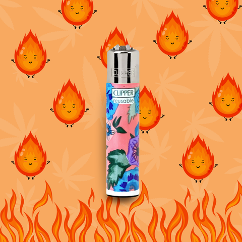 Isqueiro Mini Clipper Floral Pattern