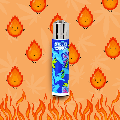 Isqueiro Mini Clipper Floral Pattern