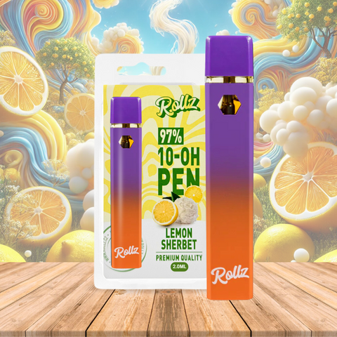 Vape de 10-OH 97%, Limão, Caneta Descartável Rollz 2ml/1ml