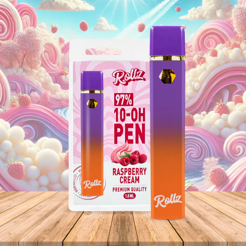 Vape de 10-OH 97%, Framboesa, Caneta Descartável Rollz 2ml/1ml