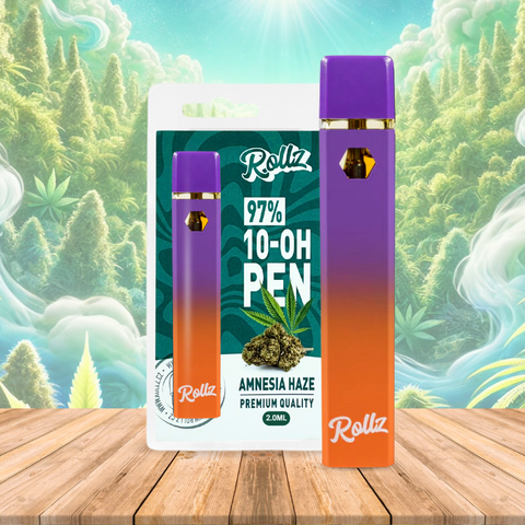 Vape de 10-OH 97%, Amnesia Haze, Caneta Descartável Rollz 2ml/1ml