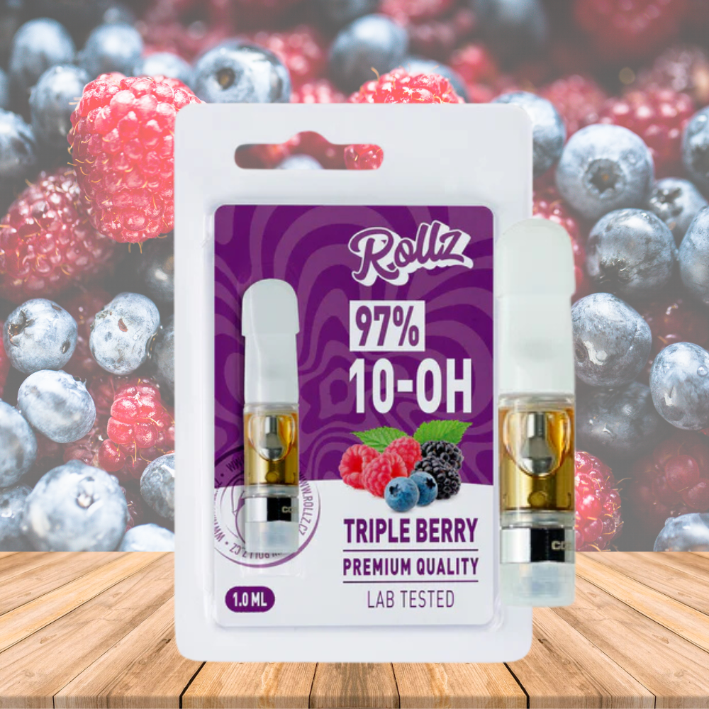 10-OH 97% Vape Cartridge, Triple Berry, 1ml