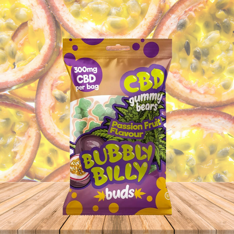 Gomas de CBD Maracujá, Bubbly Billy, 300mg9