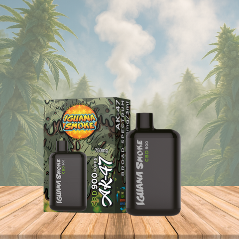 Vape de CBD 750mg Broad Spectrum, AK-47, Iguana Pocket, 3ml
