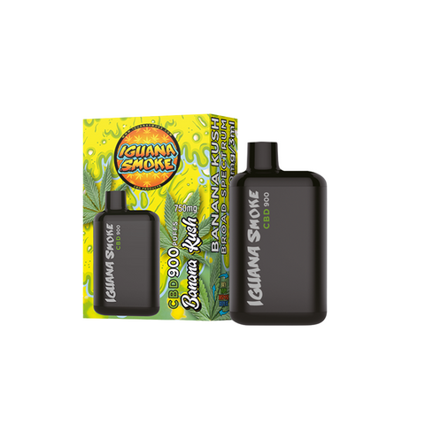 Vape de CBD 750mg Broad Spectrum, Banana Kush, Iguana Pocket, 3ml