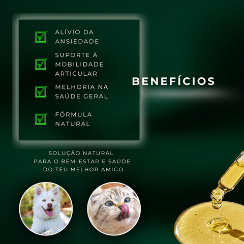Óleo de Cânhamo 10% Full Spectrum Para Animais