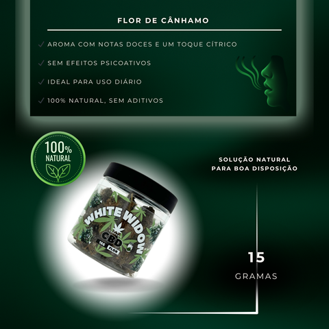 Flor de CBD White Widow 15 Gramas