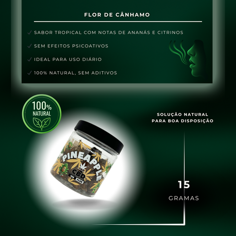 Flor de CBD Pineapple Express, 15 Gramas