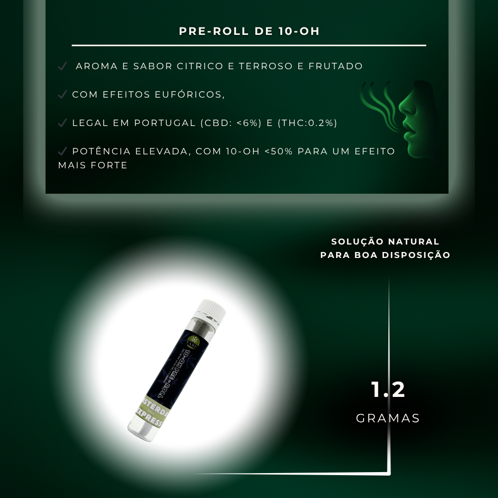 Rolled Cigarette - 10-OH Pre Roll 50%, Amsterdam Express 1.2g